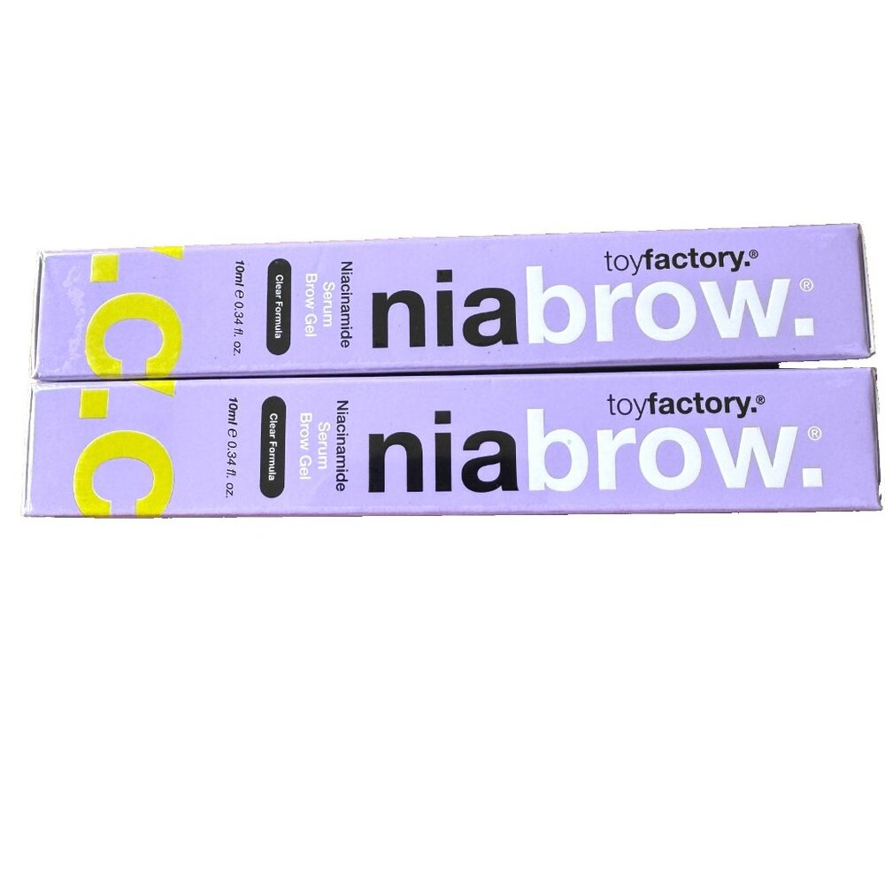 2x TOYFACTORY Niabrow Serum Brow Gel FULL SIZE 0.34oz each Clear NIB